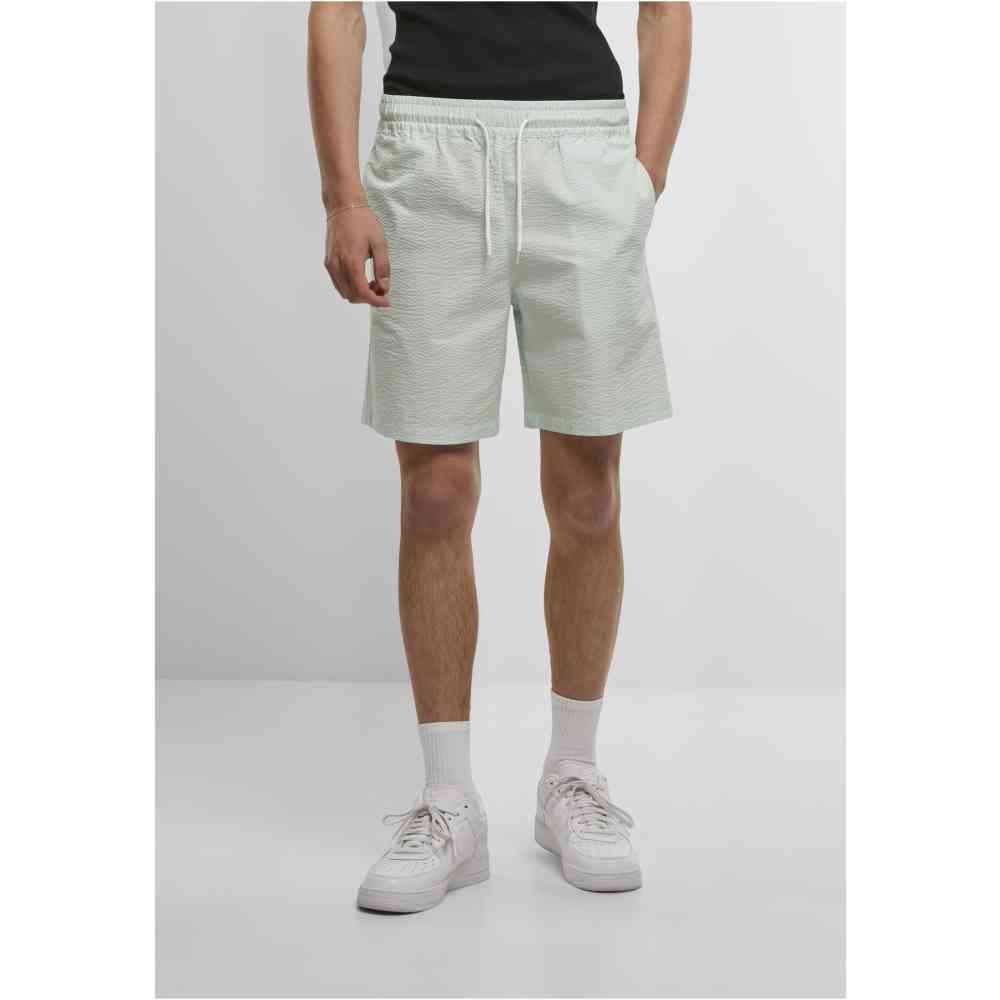 Urban Classics - Basic Seersucker Shorts - Mint green